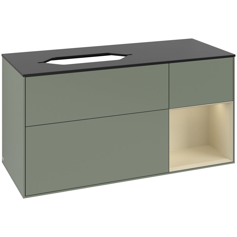 Wastafelonderkast Finion 1200x603x501mm Olive Matt Lacquer G692HJGM