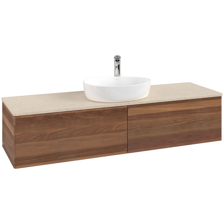 Wastafelonderkast Antao 1600x360x500mm Warm Walnut L36053HM
