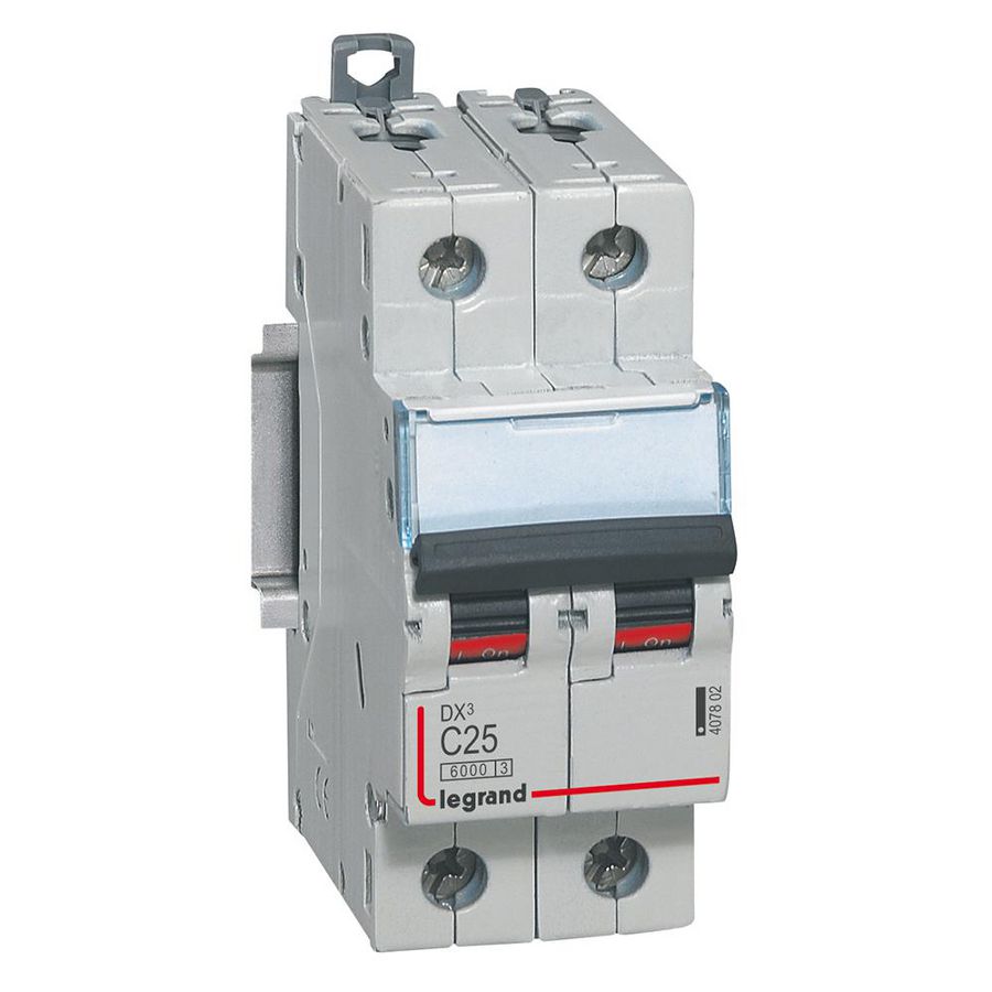 Installatieautomaat DX³ 6000A/10kA 2-polig C-karakteristiek 25A