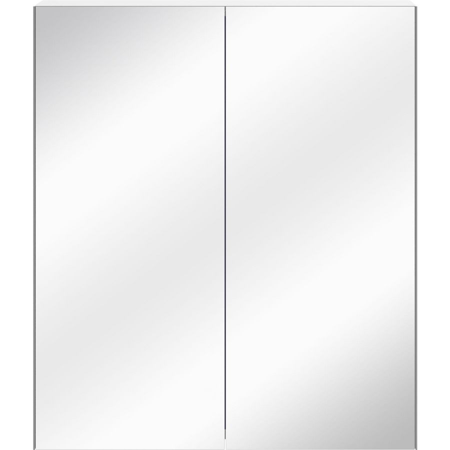 Rosella spiegelkast 600mm alu look 2xdeur dubbel gespiegeld