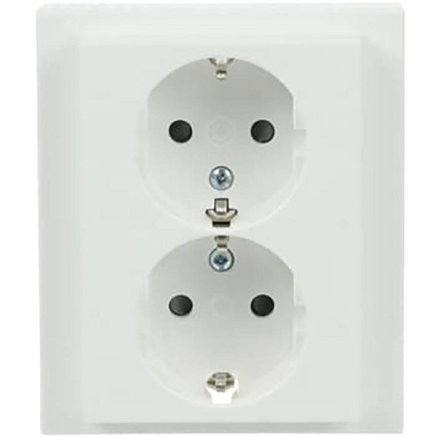 Wandcontactdoos randaarde dubbel kv inb f-studiowit
