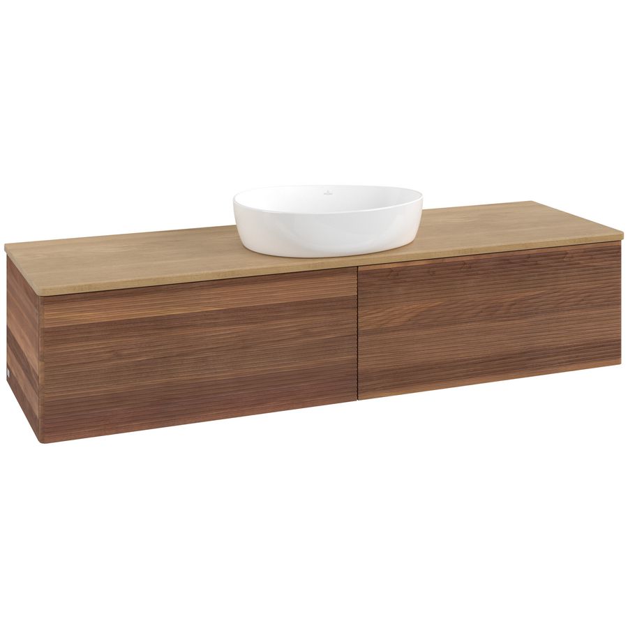 Wastafelonderkast Antao 1600x360x500mm Warm Walnut L36111HM