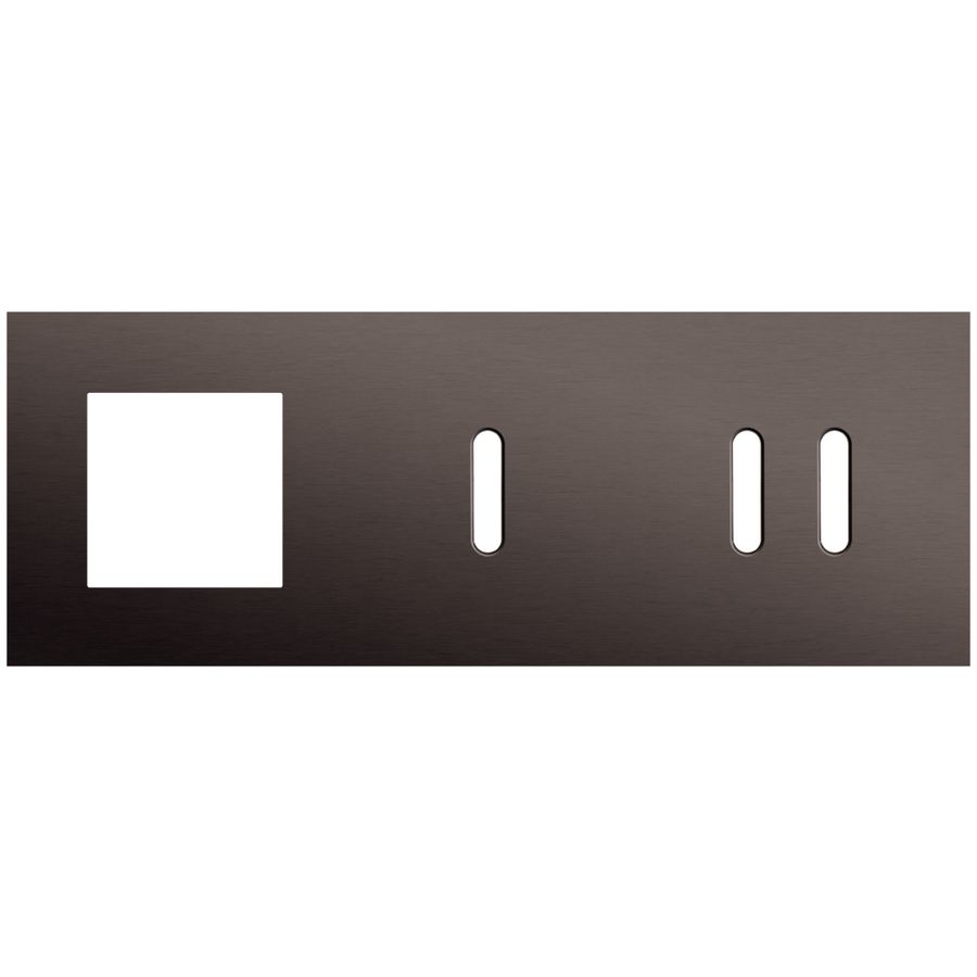 3-voudige afdekplaat horizontaal 71mm centerafstand voor een 45x45mm