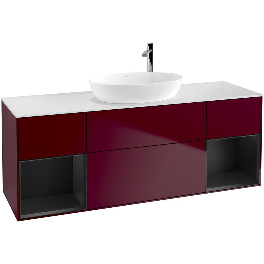 Wastafelonderkast Finion 1600x603x501mm Peony Matt Lacquer F981PDHB
