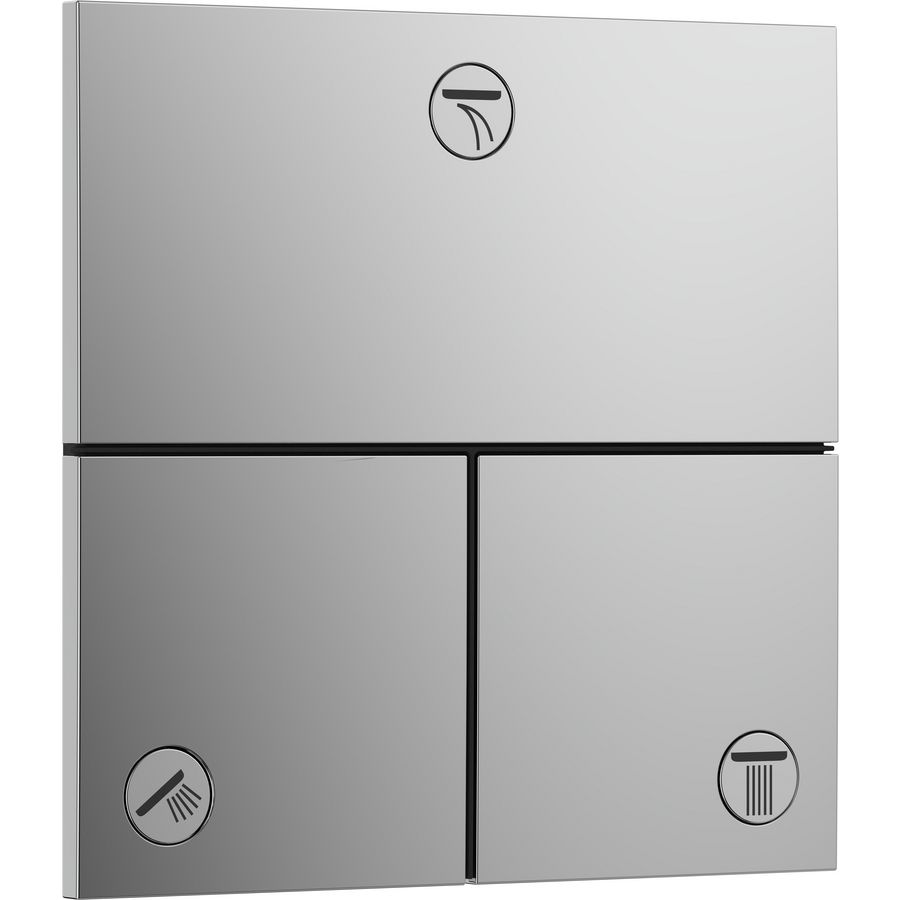 ShowerSelect Comfort E stopkraan afbouwdeel tbv inbouw voor 3 functies chroom