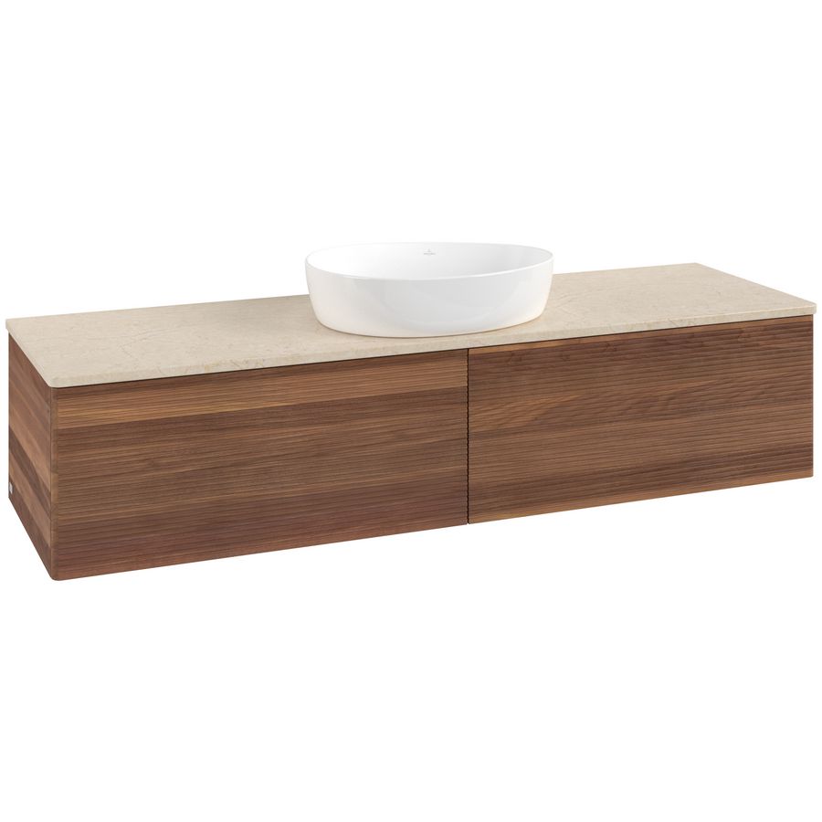 Wastafelonderkast Antao 1600x360x500mm Warm Walnut L36113HM