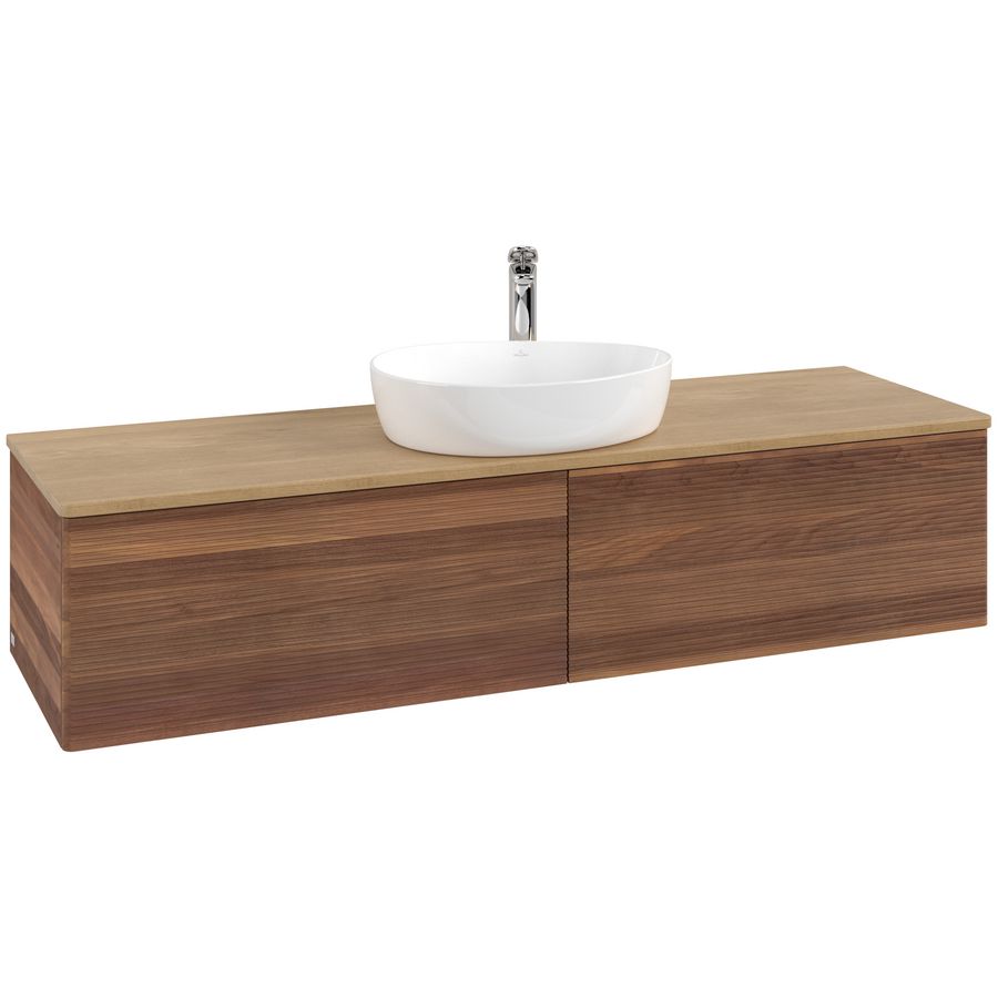 Wastafelonderkast Antao 1600x360x500mm Warm Walnut L36151HM