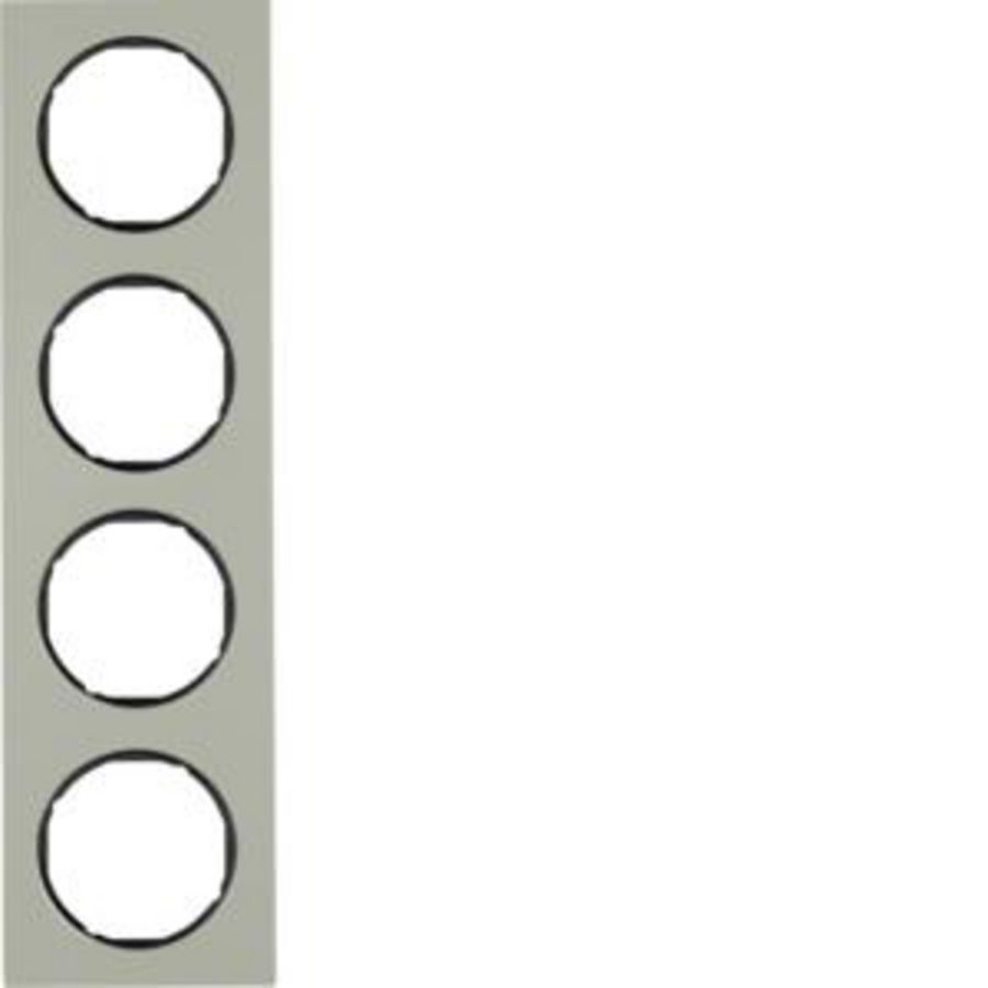 Afdekraam 4-v berker R.3 edelstaal/zwart