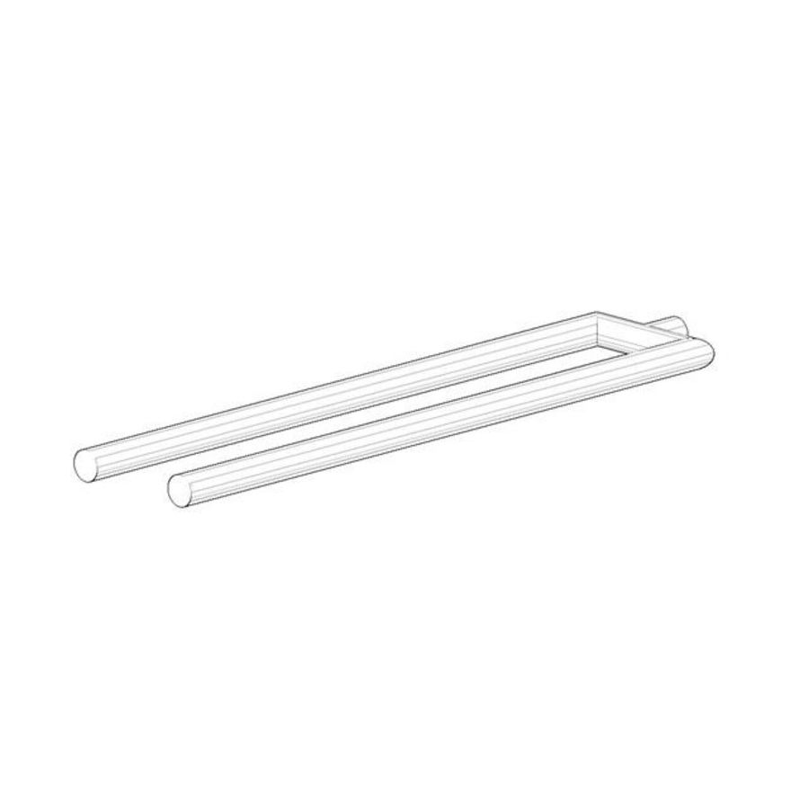 Houder v. handdoekhouder dubbel 92x21,5x419mm chr