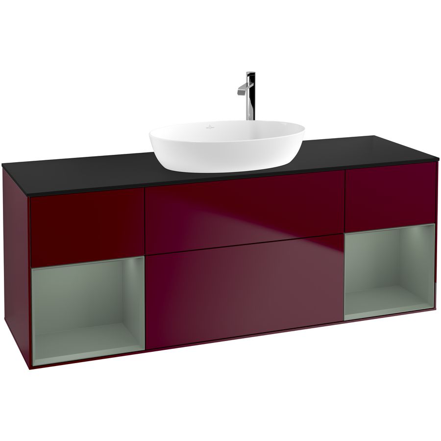 Wastafelonderkast Finion 1600x603x501mm Peony Matt Lacquer F982GMHB