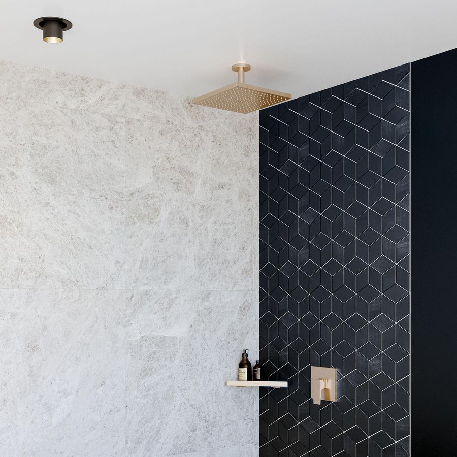 Hoofddouche 300 1 straalsoort EcoSmart plafond Brushed Bronze Raindance E