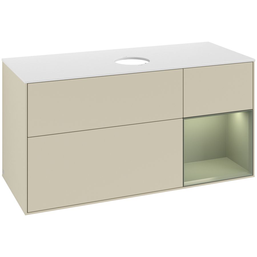 Wastafelonderkast Finion 1200x603x501mm S.Grey Matt Lacquer GA71GMHJ