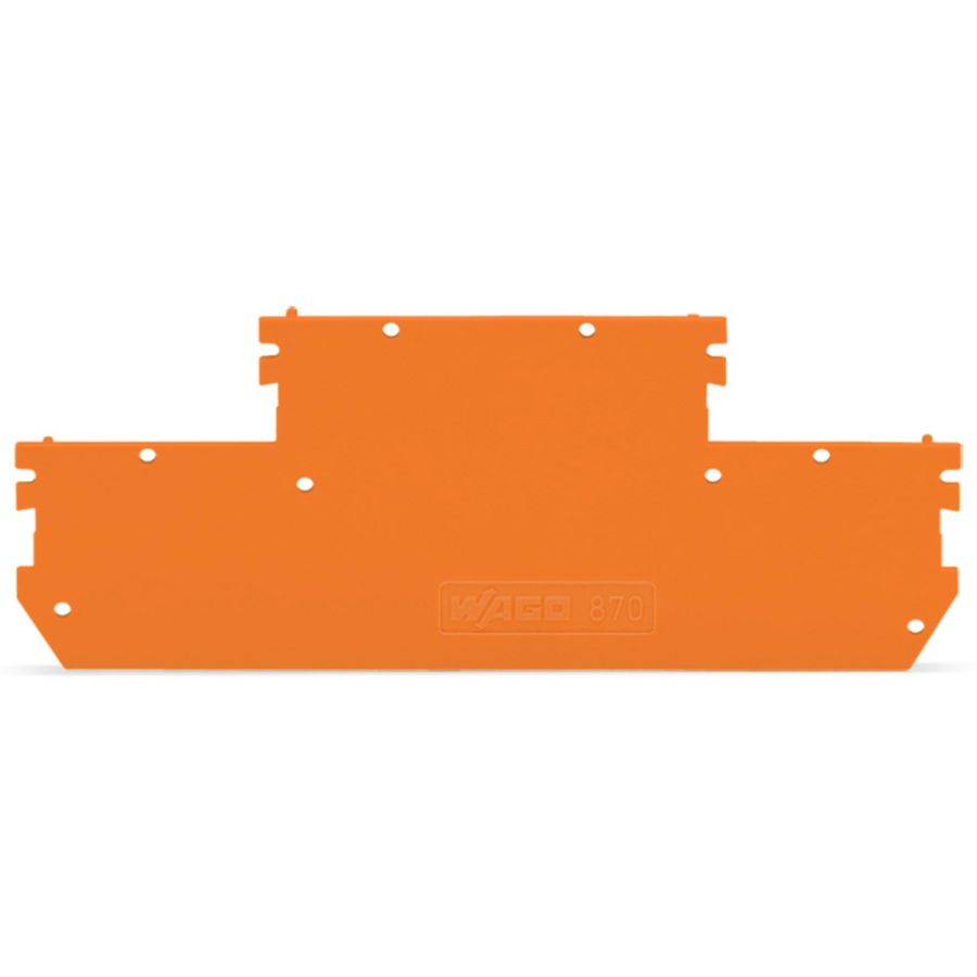 Afsluit-/tussenplaat 1mm dik oranje VVE=25