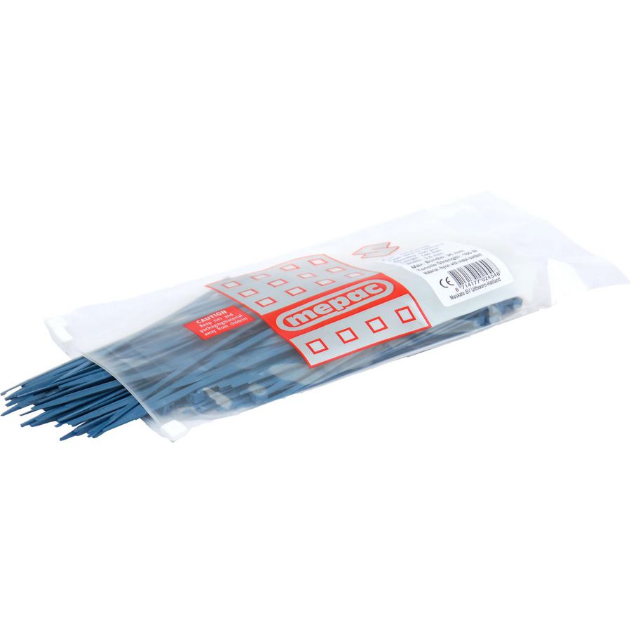 Zak a 100st. bundelband magn. detecteerbaar 140X3,5mm blauw