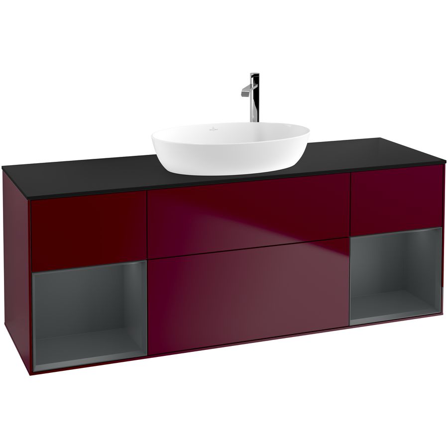 Wastafelonderkast Finion 1600x603x501mm Peony Matt Lacquer F982HGHB