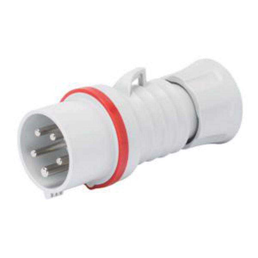 CEE CONTACTSTOP 3P+N+A 32A 380V/440V 50/60HZ-ROOD-3H-S