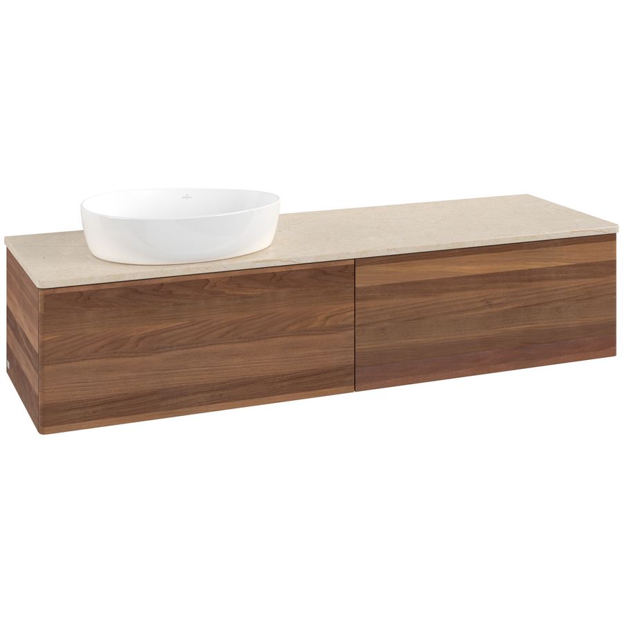 Wastafelonderkast Antao 1600x360x500mm Warm Walnut L37013HM