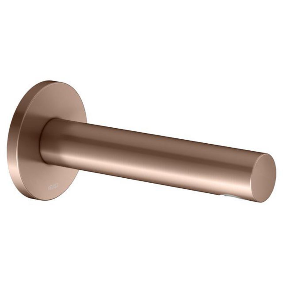 Baduitloop DN15 met rond rozet uitloop 180mm rood goud gebo