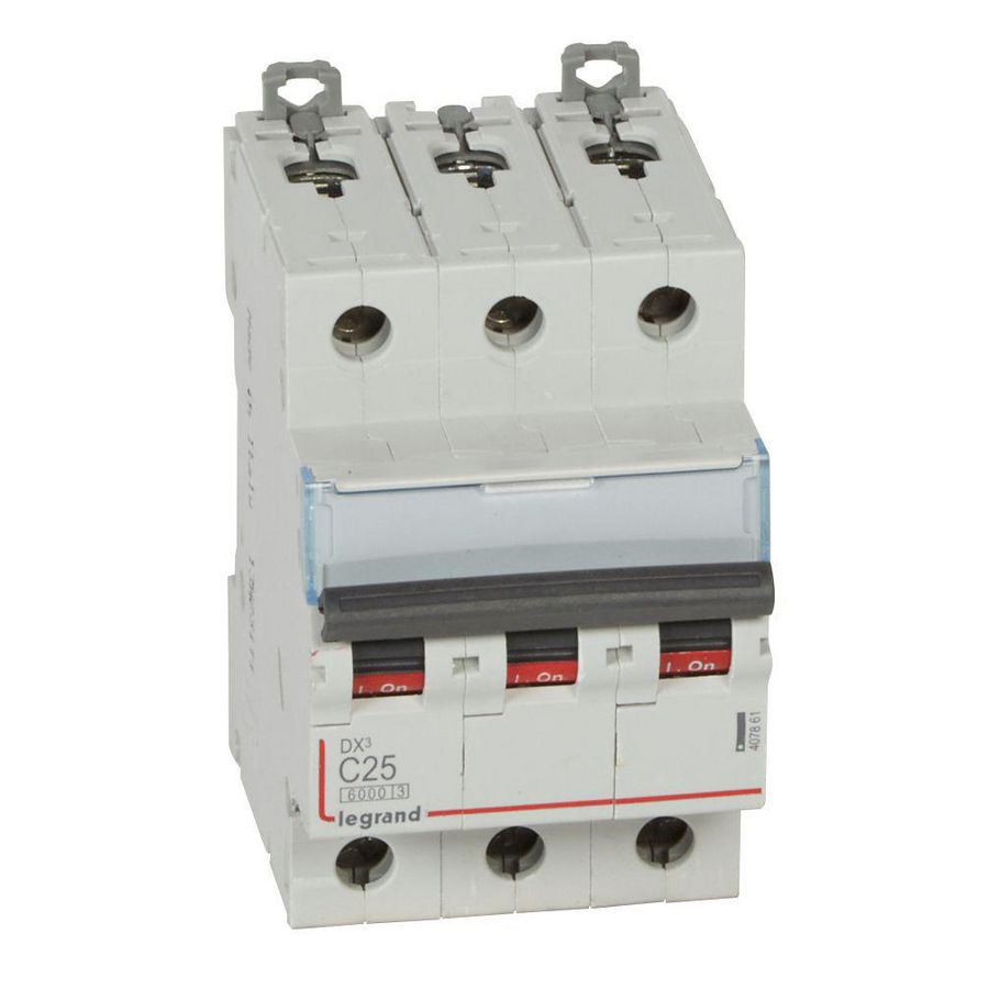 Installatieautomaat DX³ 6000A/10kA 3-polig C-karakteristiek 25A