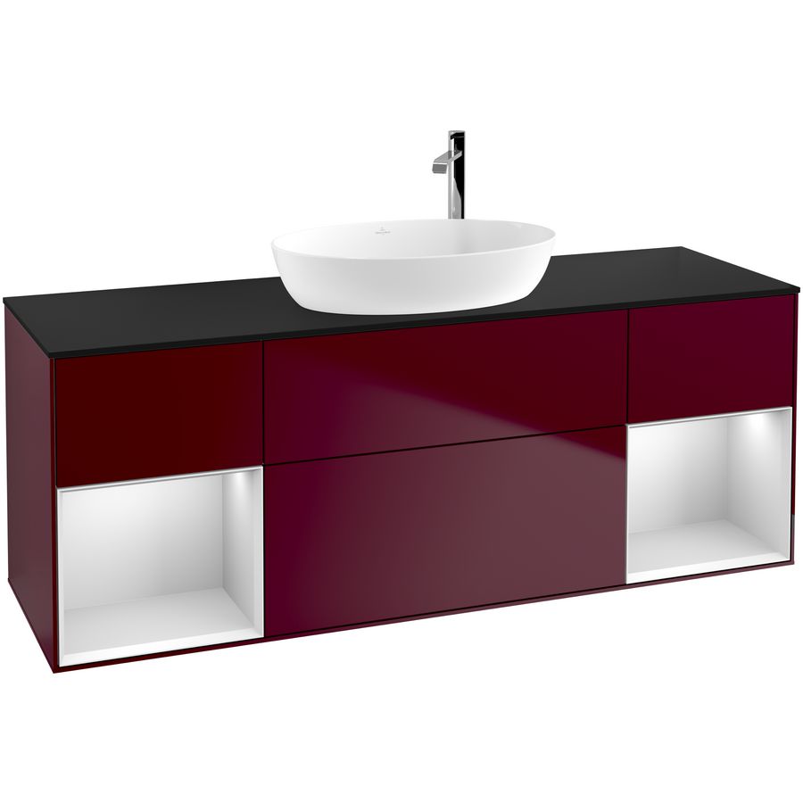 Wastafelonderkast Finion 1600x603x501mm Peony Matt Lacquer F982MTHB