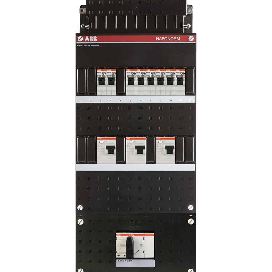 Installatiekast 8x achter 3x 30mA + HS + OV4 3-f