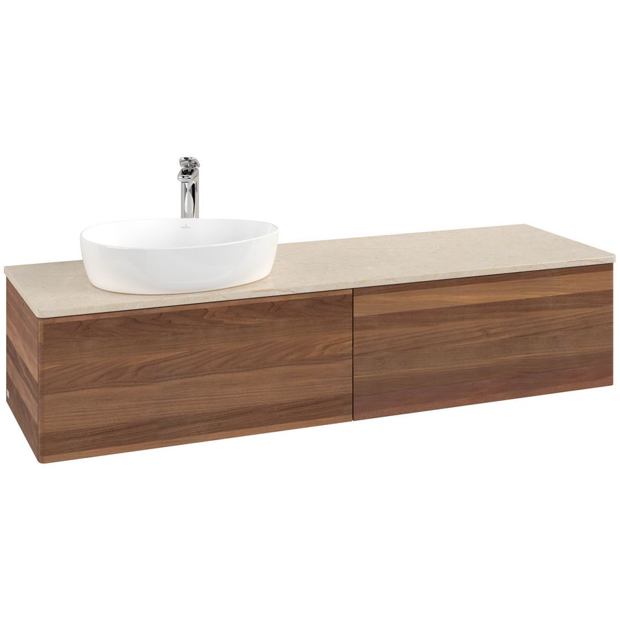 Wastafelonderkast Antao 1600x360x500mm Warm Walnut L37053HM