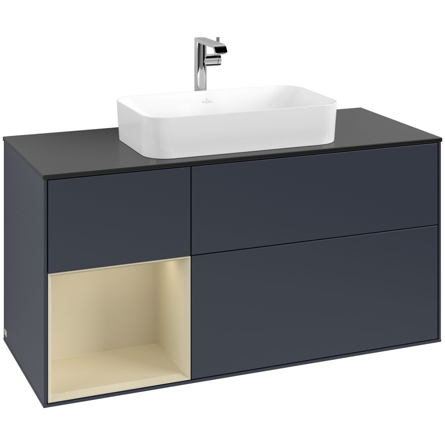 Wastafelonderkast Finion 1200x603x501mm Mid.Blue Matt Lacquer F292HJHG