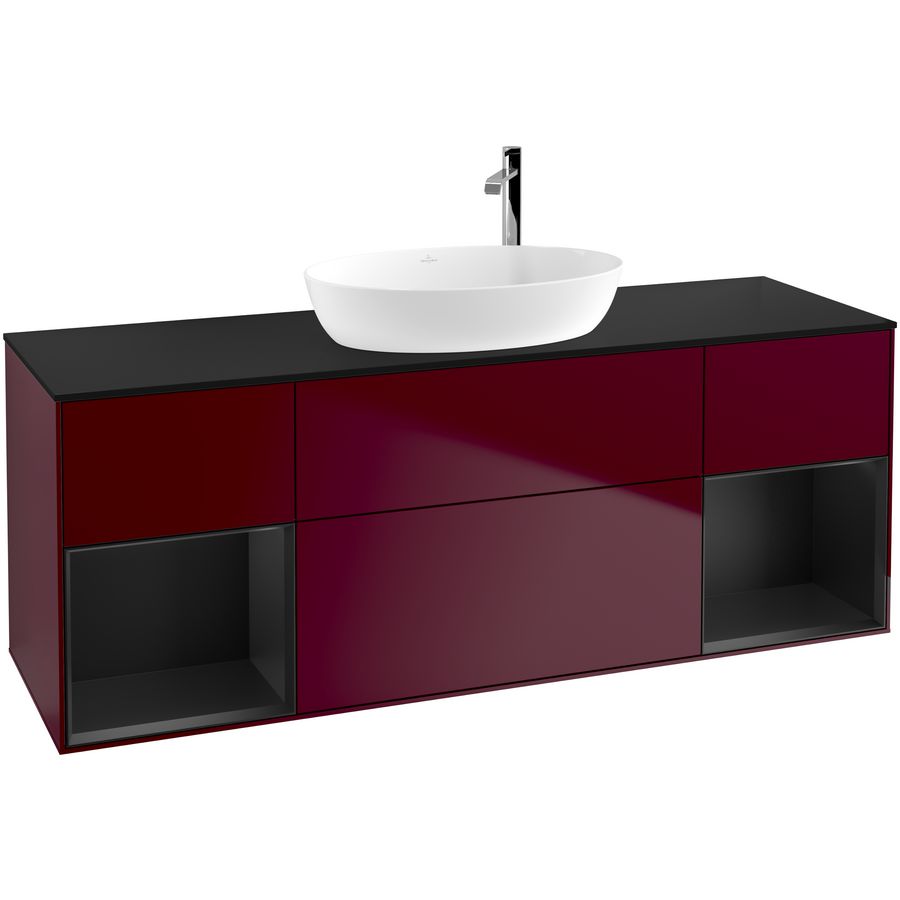 Wastafelonderkast Finion 1600x603x501mm Peony Matt Lacquer F982PDHB