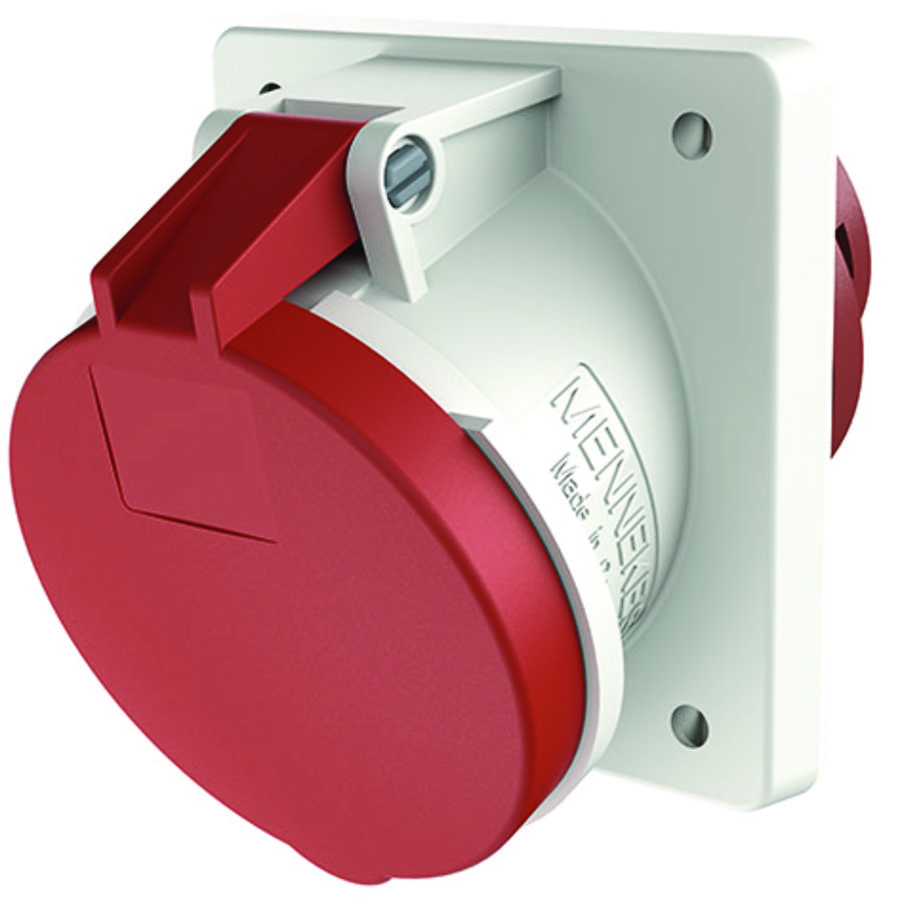 Inbouwwandcontactdoos 63A 4-polig  6H 400V IP44