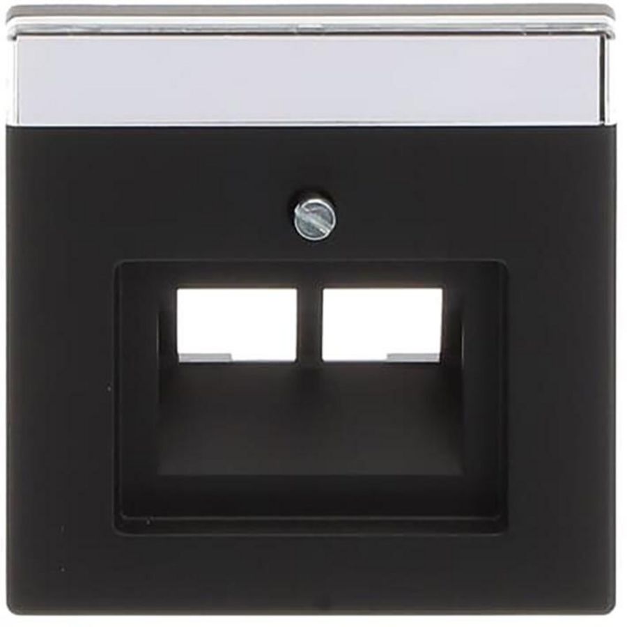 Centraalplaat voor datadoos 2 x RJ45 f-matzwart (1803-02-885)