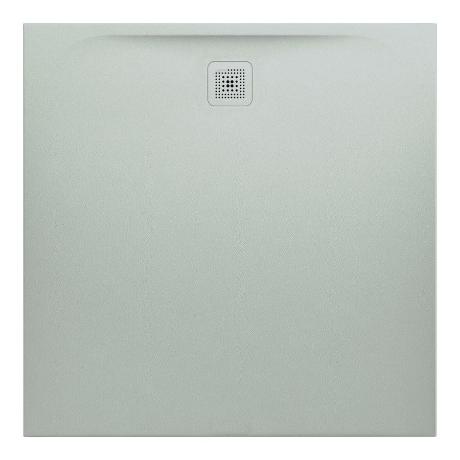 Douchevloer 1200x1200mm vierkant light grey Marbond composiet afvoer aan zijde