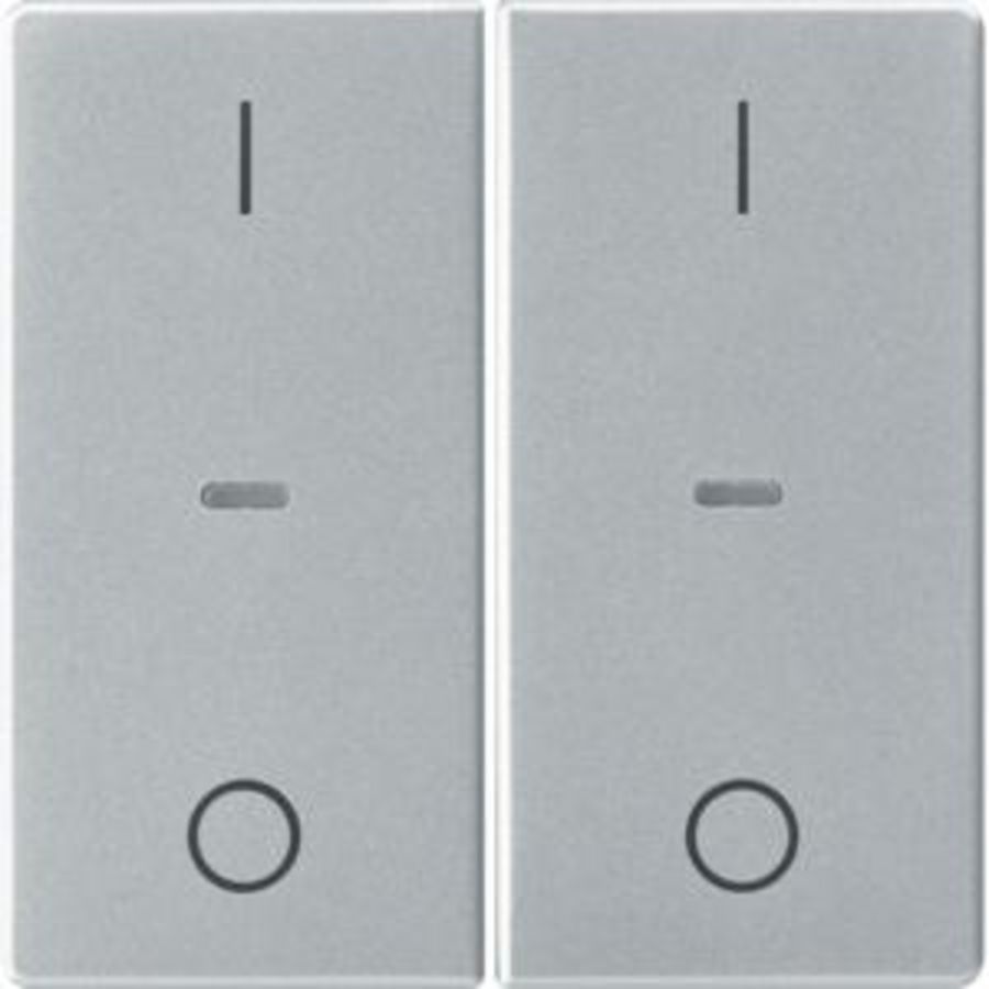 Drukknopmodule afdekking 2-v I/O berker Q.1/Q.3/Q.7 alulook