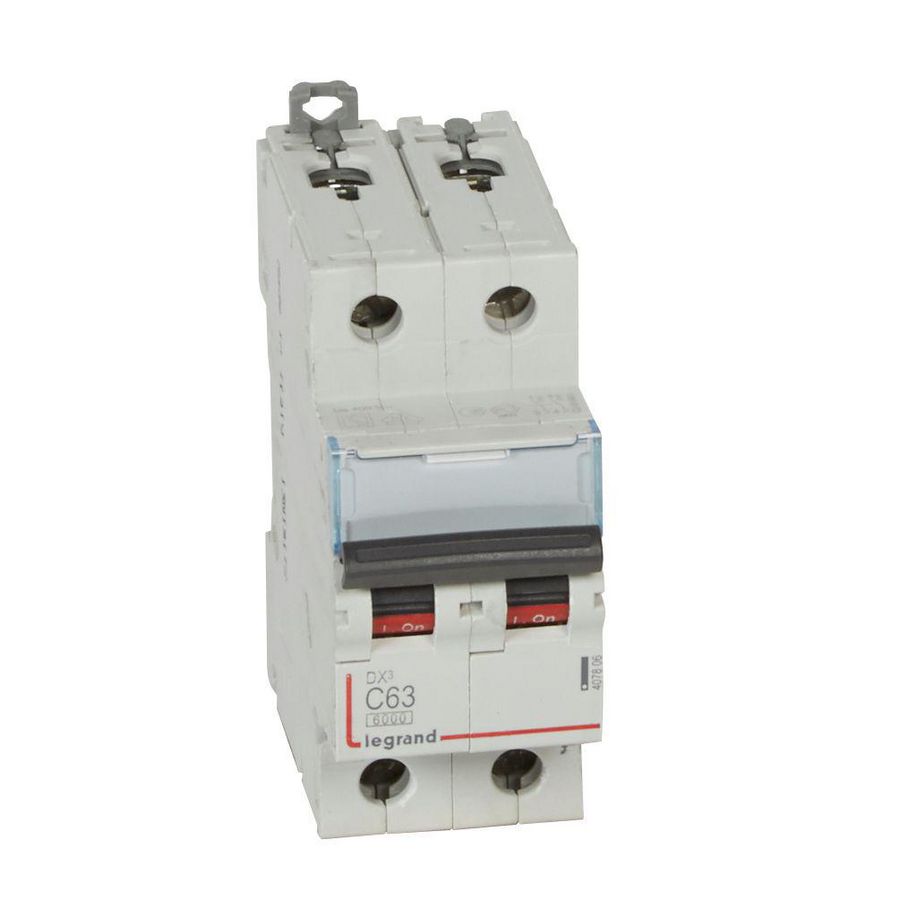 Installatieautomaat DX³ 6000A/10kA 2-polig C-karakteristiek 63A