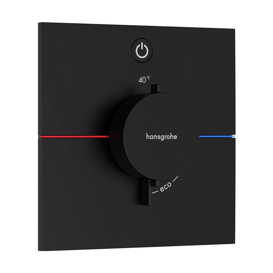 ShowerSelect Comfort E thermostaat afbouwdeel tbv inbouw voor 1 functie mat zwart