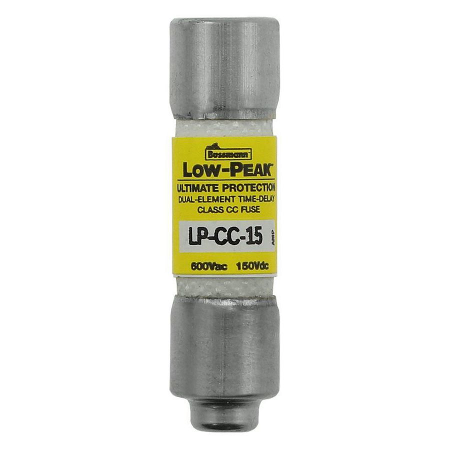 Zekering laagsp. 15A AC 600V 10x38 CC UL traag afk VVE=10