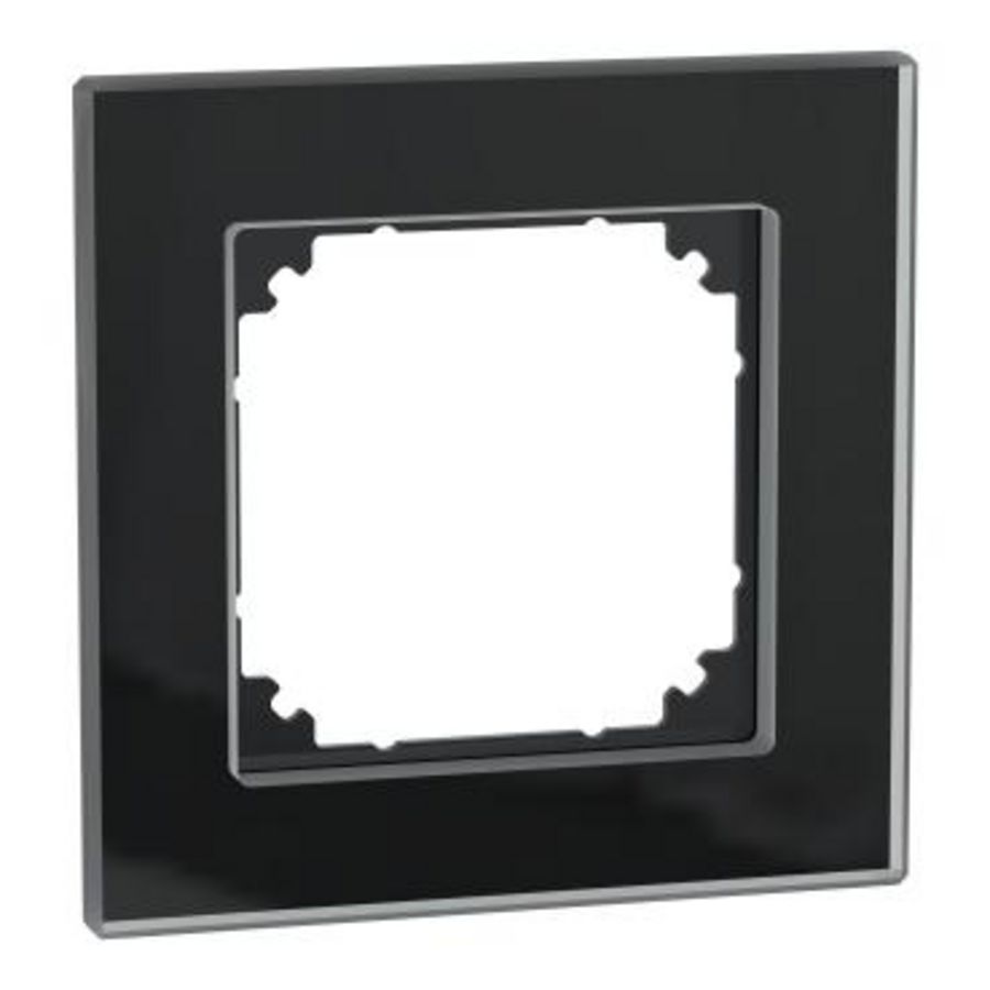 Afdekraam M-Elegance 1-voudig Glas Onyxzwart Systeem M