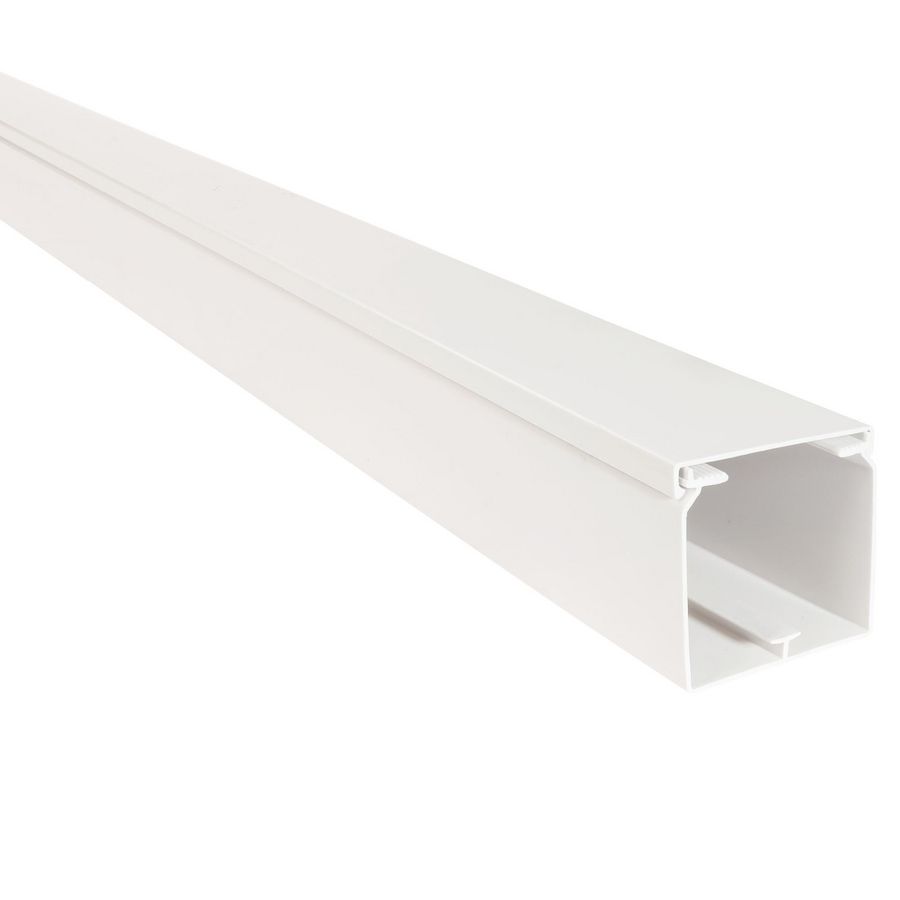 Lengte a 2m. kabelkanaal 30x30mm wit folieverpakt
