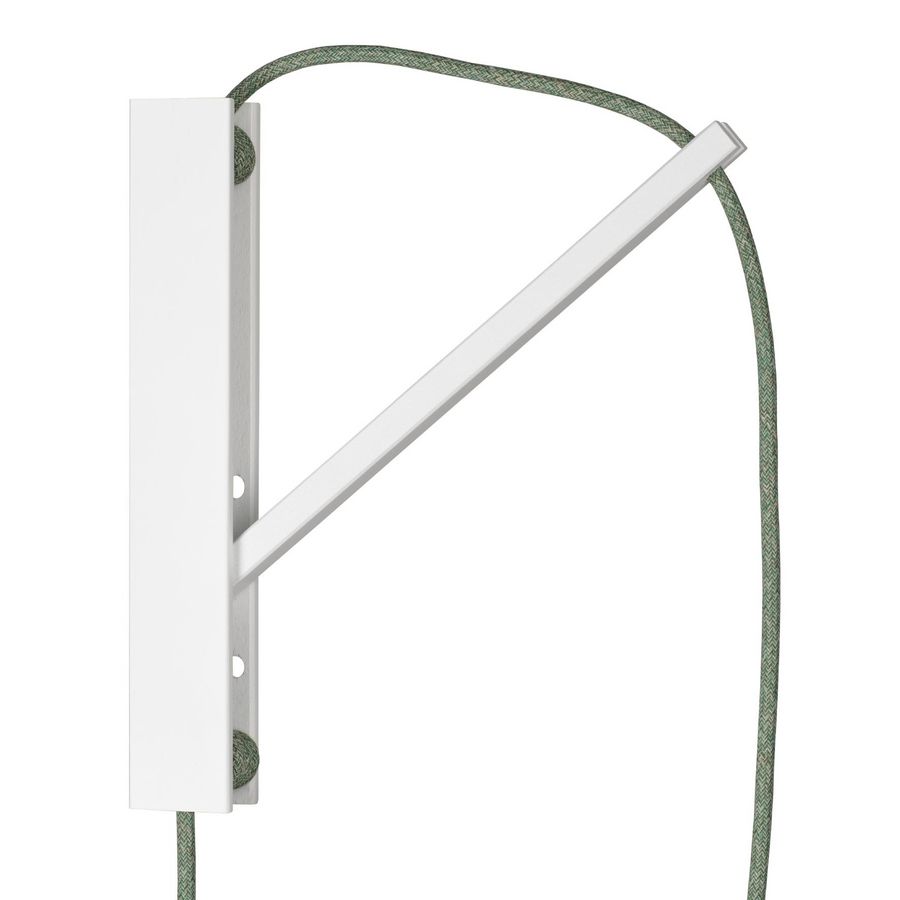 Muurbevestiging met verstelbare arm 24.5cm wit