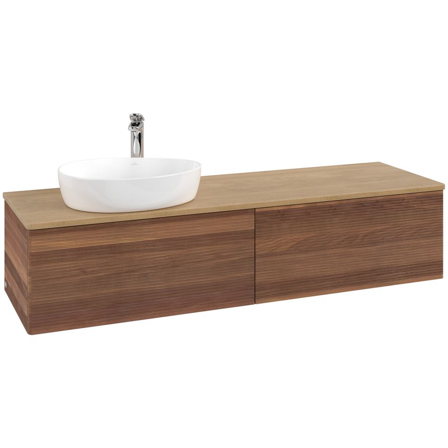 Wastafelonderkast Antao 1600x360x500mm Warm Walnut L37151HM