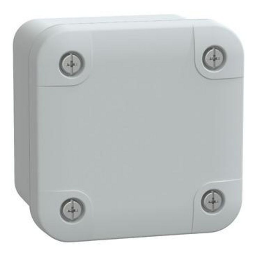 Doos ABS+deksel 74x74x56mm IP66/IK07 H10 RAL70 TBS/TBP