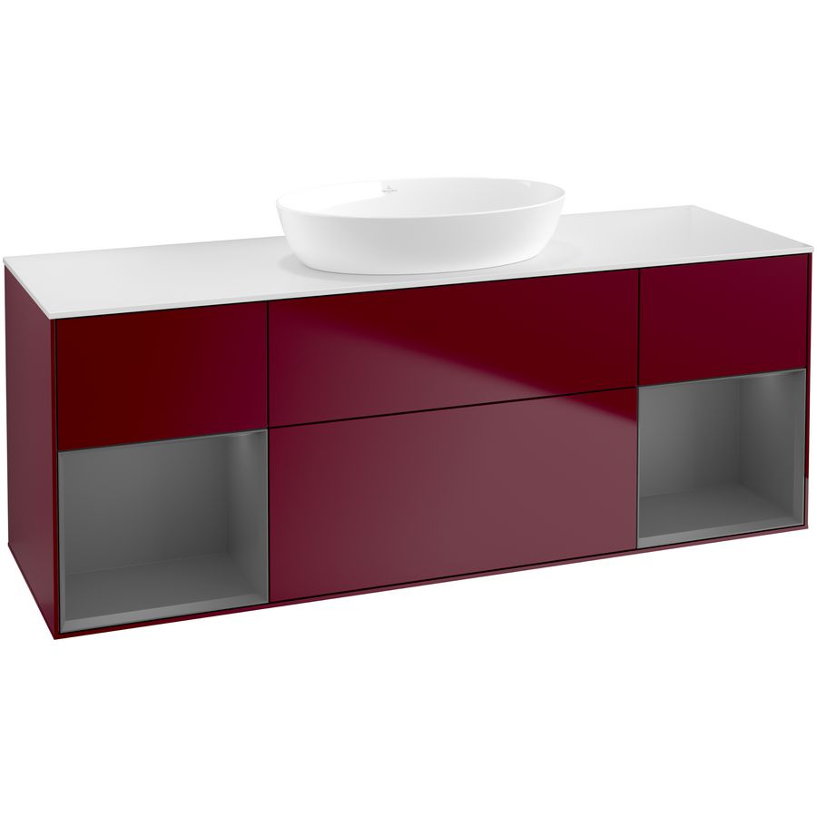 Wastafelonderkast Finion 1600x603x501mm Peony Matt Lacquer FD01GKHB