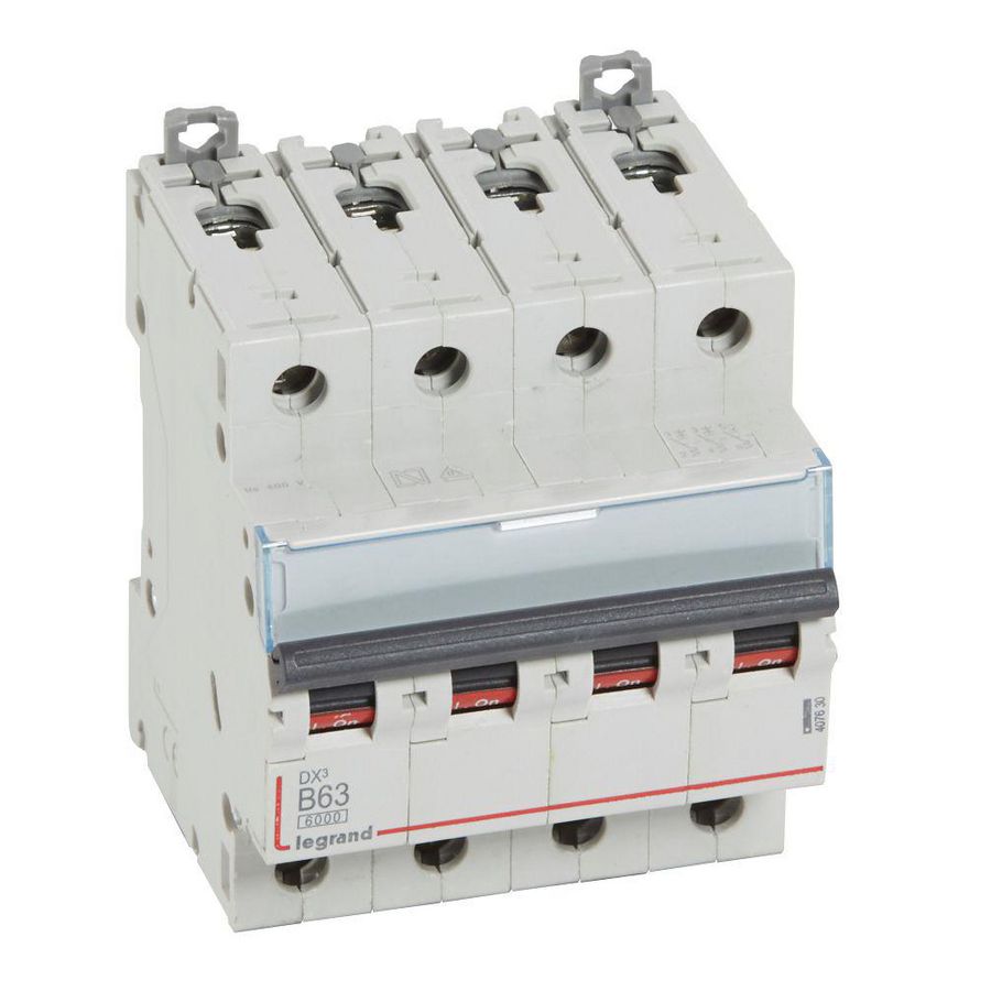Installatieautomaat DX³ 6000A/10kA 4-polig B-karakteristiek 63