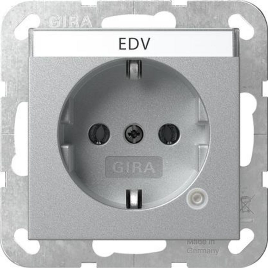 wandcontactdoos met randaarde TK ctrl.l. System 55 kl.alum.