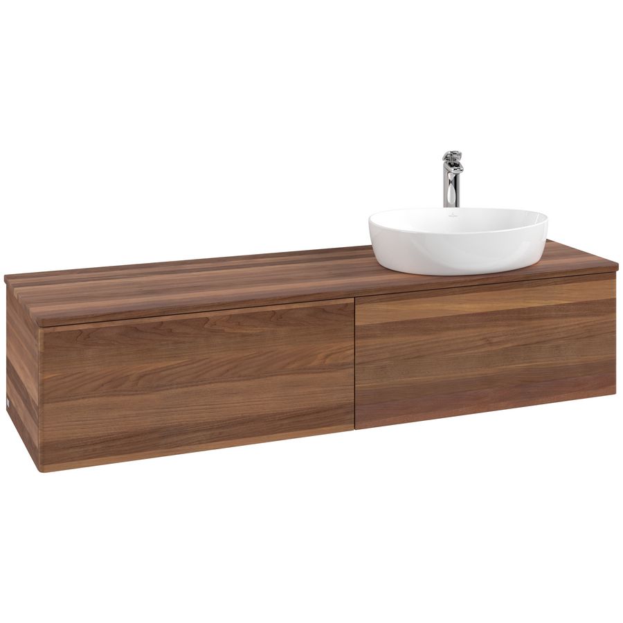 Wastafelonderkast Antao 1600x360x500mm Warm Walnut L38052HM