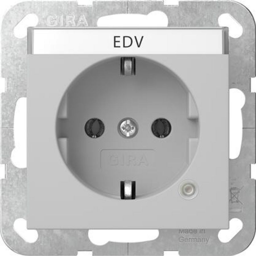 wandcontactdoos met randaarde ctrl.l. + TK System 55 grijs m