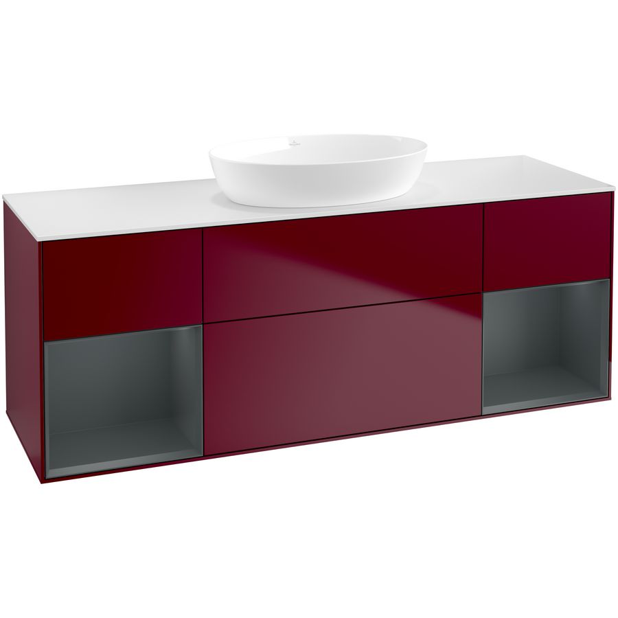 Wastafelonderkast Finion 1600x603x501mm Peony Matt Lacquer FD01HGHB