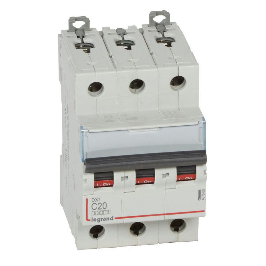 Installatieautomaat DX³ 6000A/10kA 3-polig C-karakteristiek 20A