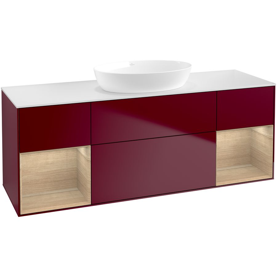 Wastafelonderkast Finion 1600x603x501mm Peony Matt Lacquer FD01PCHB