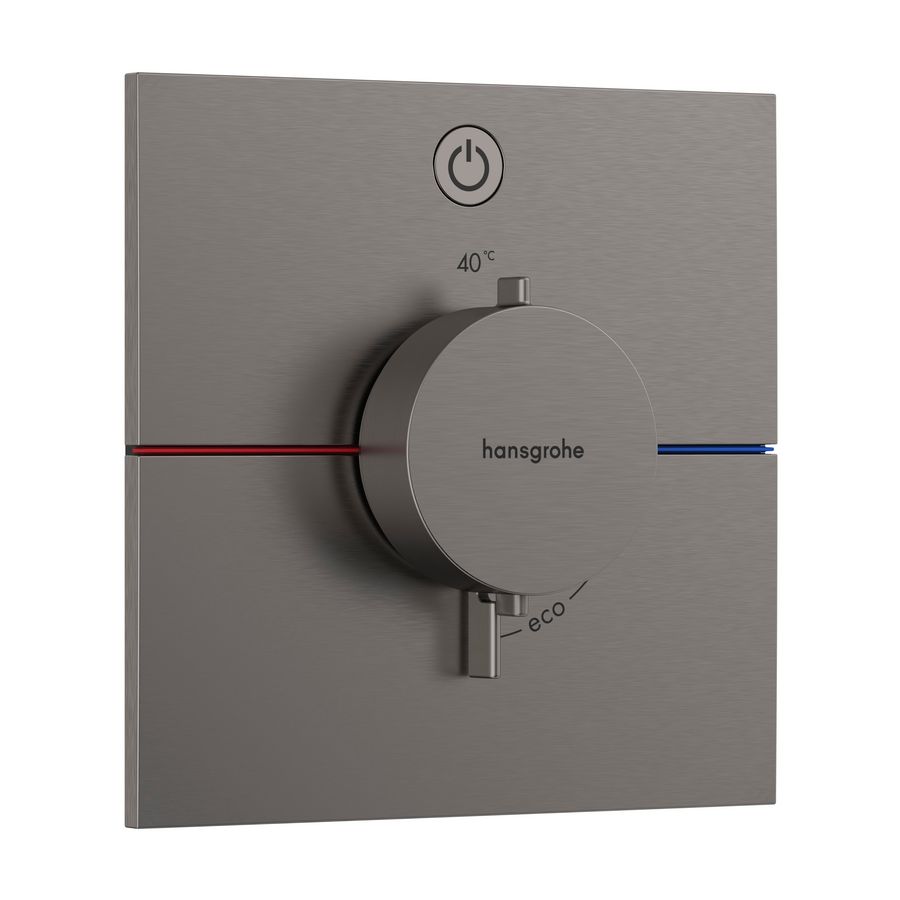 ShowerSelect Comfort E thermostaat afbouwdeel tbv inbouw voor 1 functie Brushed Black Chrome