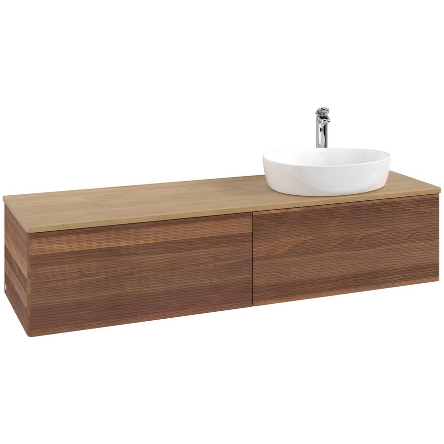 Wastafelonderkast Antao 1600x360x500mm Warm Walnut L38151HM